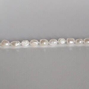 Timeless Elegance: Baroque Pearl Strand Necklace with Sterling Silver Clasp